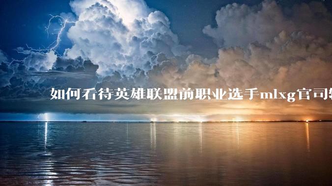 如何看待英雄联盟前职业选手mlxg官司输了，被强制执行2500w？