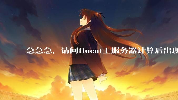 急急急，请问fluent上服务器计算后出现这些报错该怎么办?